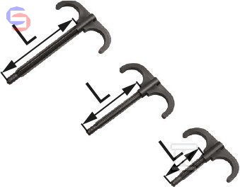 KAN-therm SCA ACCESSORIES Hak plastikowy podwójny 14-20 L=77mm