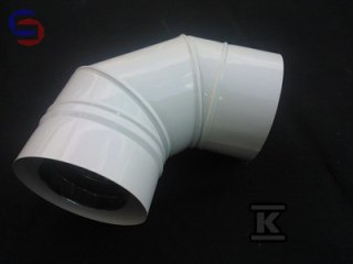 KRZYS-POL SKK Kolano 90° 80/125 mm Białe Kondens/Turbo