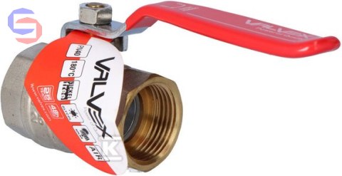 VALVEX ONYX Zawór kulowy niklowany 1" GW/W PN40 DST stalowa dźwignia