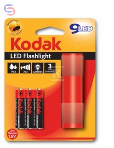 KODAK Latarka 9LED + 3xLR03 czerwona 0.073kg
