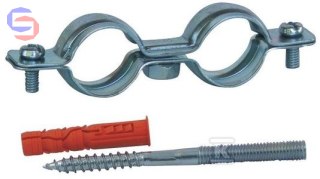 OPAL Obejma metalowa podwójna 1/2" (15mm) 20-25mm stal