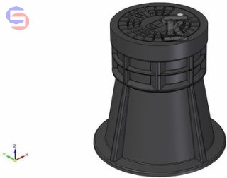 KZO WODA Skrzynka do zasuwy H270 270x270x42mm PEHD 4.2kg