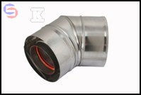 KRZYS-POL SKK Kolano kominowe 45° 80/125 mm kondensacyjny turbo