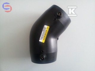 AGRU Kolano elektrooporowe 45° 90 SDR17-SDR7.4 PE gaz/woda 0.85kg