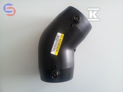 AGRU Kolano elektrooporowe 45° 90 SDR17-SDR7.4 PE gaz/woda 0.85kg
