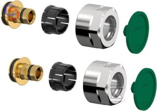 FLAMCO VARIOCON DESIGN Złączka F3 16x2 Chrom 2 szt.