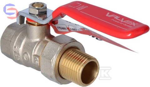 VALVEX ONYX Zawór kulowy niklowany 1/2" GW/Śrubunek PN40 DSt