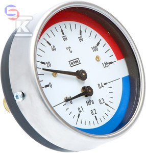 WIKA WP80T Termomanometr R1/2 0,4MPa 120°C