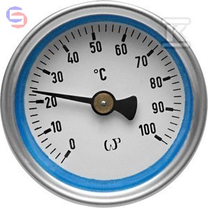 TERMOMETR TARCZOWY (100OC)-NIEBIESKI KAN-therm