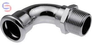 KAN-therm STEEL FITTINGS Kolano 28 R1" GZ Długie Stal Węglowa