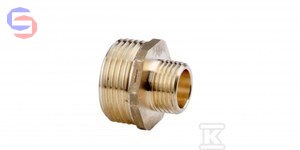 FERRO Nypel redukcyjny mosiężny 5/4"x1" żółty N15Z