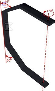 FLOWAIR LEO L Obrotowa Konsola Montażowa 0.04x0.48x0.55m 1.8kg