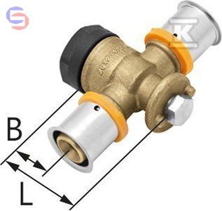 KAN-therm PRESS FITTINGS Podejście do baterii płaskie 20x2 G1/2 mosiężne