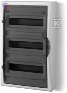 ONNLINE Rozdzielnica natynkowa 3x12 modułowa IP40 dymna