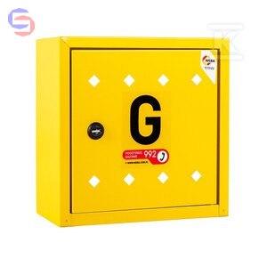 WEBA Szafka gazowa natynkowa 300x300x150 mm żółta