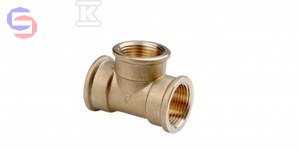 FERRO ONNLINE Trójnik mosiężny gwintowany 6/4" żółty T06Z