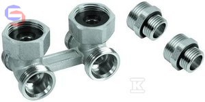 VALVEX FUSION Zespół odcinający kątowy 1/2"x3/4" niklowany