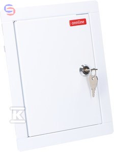 ONNLINE Drzwiczki rewizyjne metalowe podtynkowe 15x20 cm z zamkiem