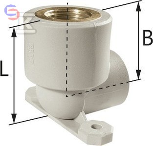 KAN-therm PP FITTINGS Kolano GW 16 1/2" Wieszakowe PP-R 47mm