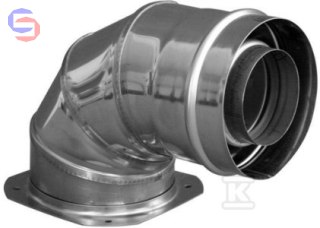 IMMERGAS SERIA SREBRNA Kolano konc. 87° DN60/100 z kołnierzem