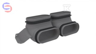 ZEHNDER ONFLOOR-PŁASKI Kolano podwójne CK 300 V 90° 0,33kg