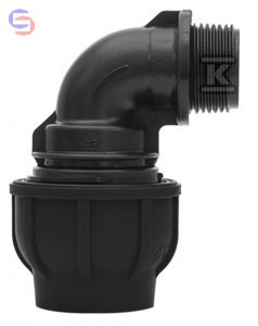 GEBO Kolano zaciskane PP 90° 25x3/4" GZ PN16 do PE