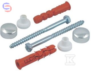 ONNLINE Śruby mocujące muszli chrom 30x60x90mm 0.04kg