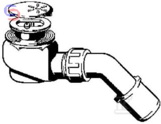 VIEGA DOMOPLEX Syfon do brodzika 75x40 mm chromowany