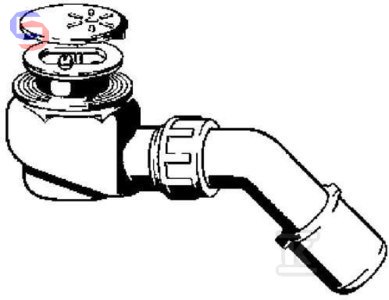 VIEGA DOMOPLEX Syfon do brodzika 75x40 mm chromowany
