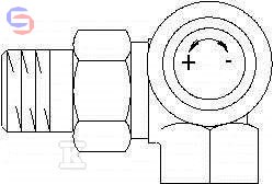 OVENTROP AV9 Zawór termostatyczny DN15 narożny prawy 1/2"