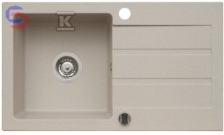 ONNLINE Zlew granitowy 76x44 cm 1 komora ociekacz beżowy