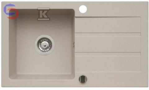 ONNLINE Zlew granitowy 76x44 cm 1 komora ociekacz beżowy