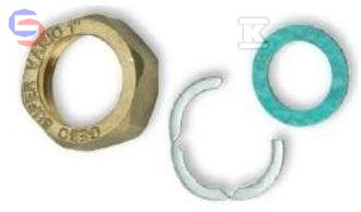 GEBO SUPERVARIO Nakrętka mosiężna 5/4" z uszczelką klingerit i pierścieniem stalowym