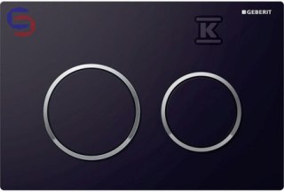 Geberit Omega20 Przycisk spłukujący czarny-chrom błyszczący 0.172x0.046x0.298m