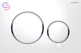 Geberit Sigma20 Przycisk spłukujący przedni biały-chrom 0.389kg