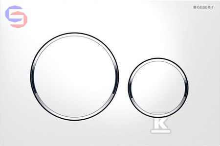 Geberit Sigma20 Przycisk spłukujący przedni biały-chrom 0.389kg