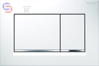 Geberit Sigma30 Przycisk spłukujący przedni biały-chrom 0.3m