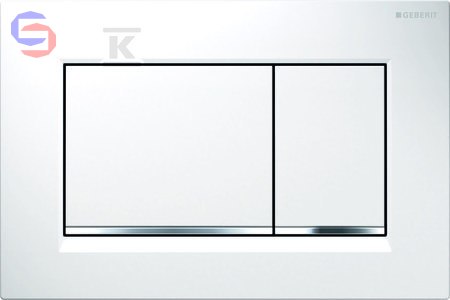 Geberit Sigma30 Przycisk spłukujący przedni biały-chrom 0.3m