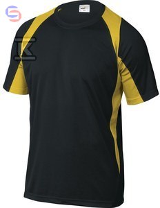 T-SHIRT 2KOLANOPO.160 G/M2,CZA-ŻÓŁ.ROZ. DELTA PLUS