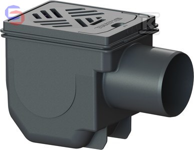 KESSEL Drehfix Wpust Piwniczny DN100 2 Klapy Zwrotne 0.28x0.17x0.21m