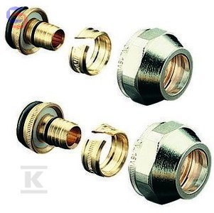 OVENTROP COFIT S Złączki skręcane 16x2 mm G3/4" niklowane KPL=2