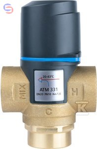 AFRISO ATM 331 DN20 RP3/4" 20-43°C Kvs 1,6 m³/h Termostatyczny Zawór Mieszający