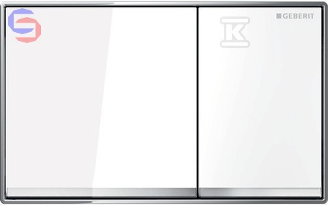 Geberit Omega60 Przycisk spłukujący biały 0.235x0.065x0.295m