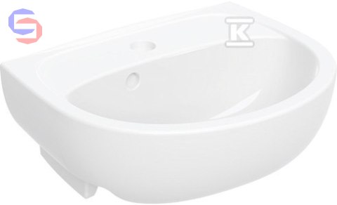 KOŁO SOLO Umywalka ceramiczna 40x33x17cm z otworem