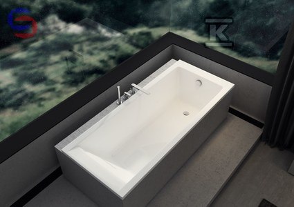 ONNLINE Wanna prostokątna 150x70x40,5 cm z nogami