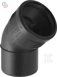 Geberit Silent-PP Kolano HT 50/45 Czarny 64x64x130mm