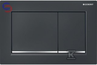 Geberit Omega30 Przycisk spłukujący czarny-chrom błyszczący 0.05x0.17x0.3m