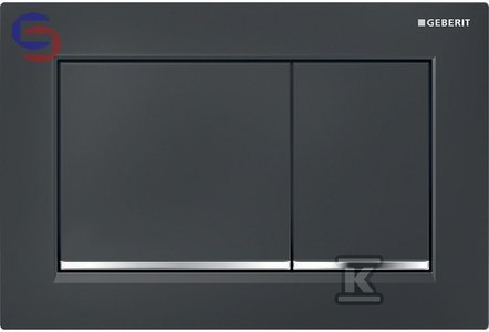 Geberit Omega30 Przycisk spłukujący czarny-chrom błyszczący 0.05x0.17x0.3m