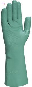 DELTA PLUS NITREX VE802 Rękawice nitrylowe flokowane dł.33cm gr.0,40mm zielone