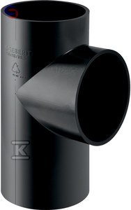 Geberit HDPE Trójnik PE 75x75/88.5° prosty 0.17kg